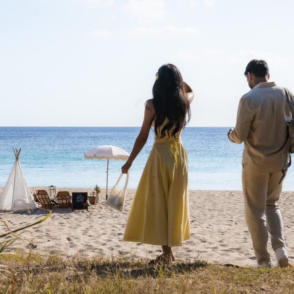 beach proposal picnic