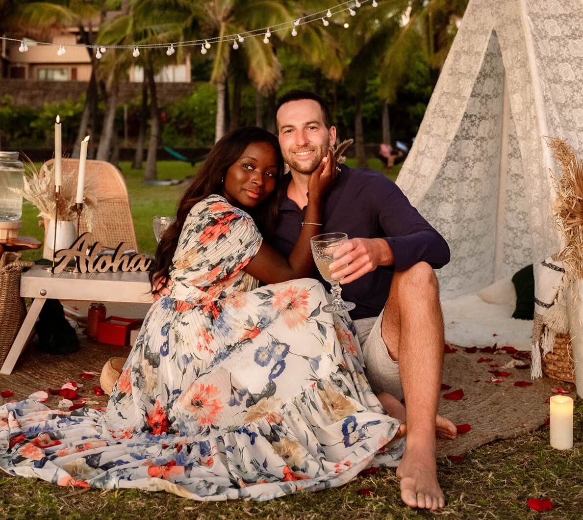 beach proposal picnic