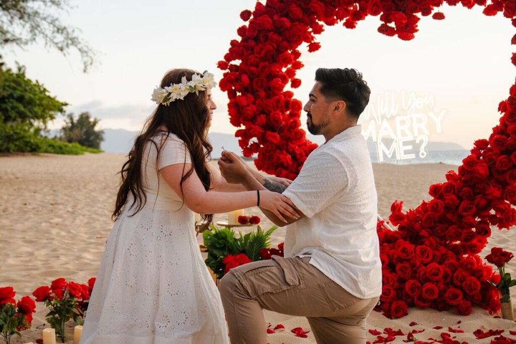 luxury beach proposal